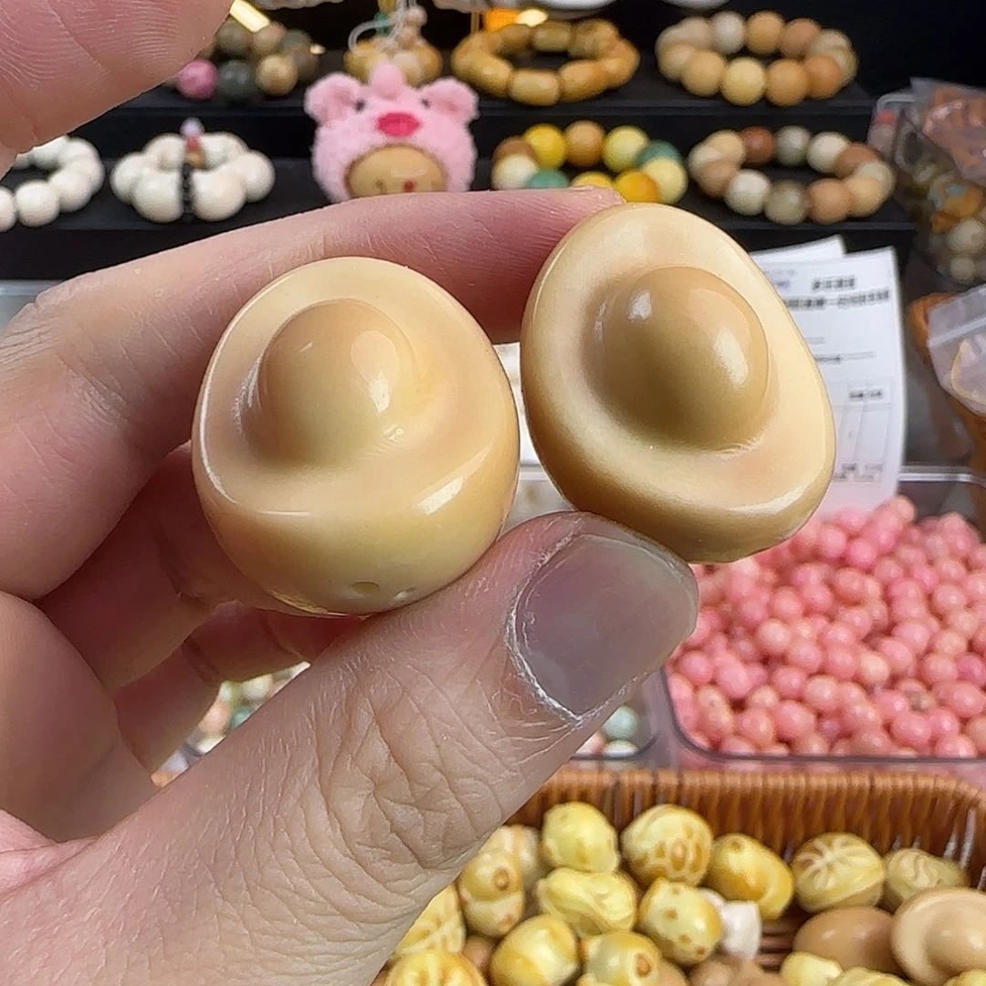 手串菩提根/象牙果微瑕疵大元宝4颗