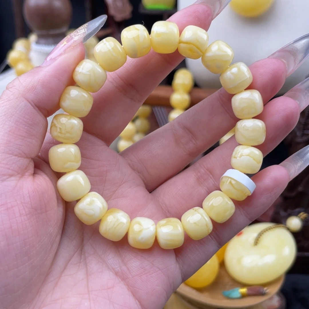 琥珀未镶嵌裸石浓蜡虎皮10➕