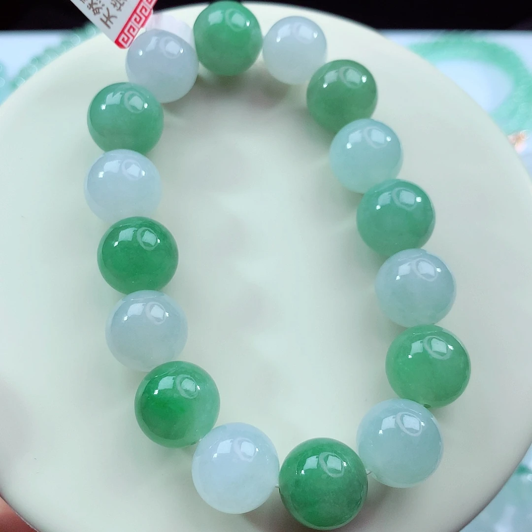 翡翠未镶嵌手链卡12.5