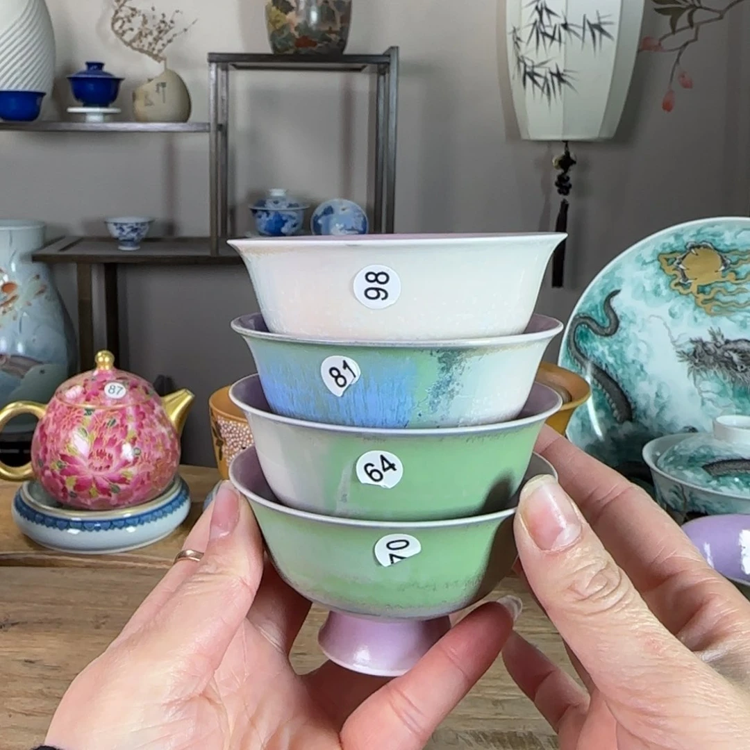 杯奔*景德镇陶瓷柴烧多人