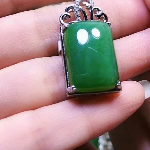 和田玉银S925镶嵌戒指