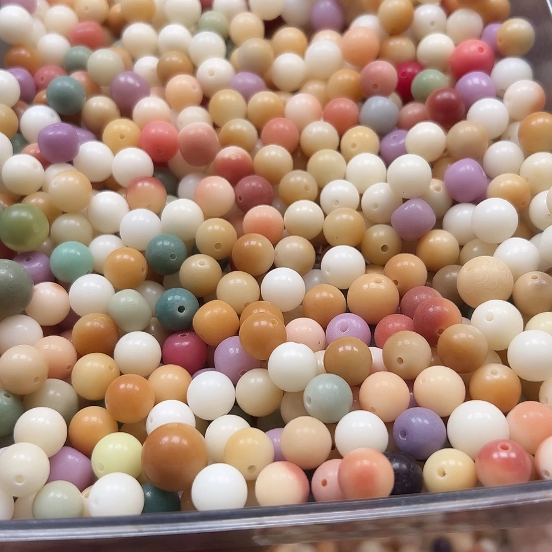 手串菩提根/象牙果微瑕10多宝圆混200颗