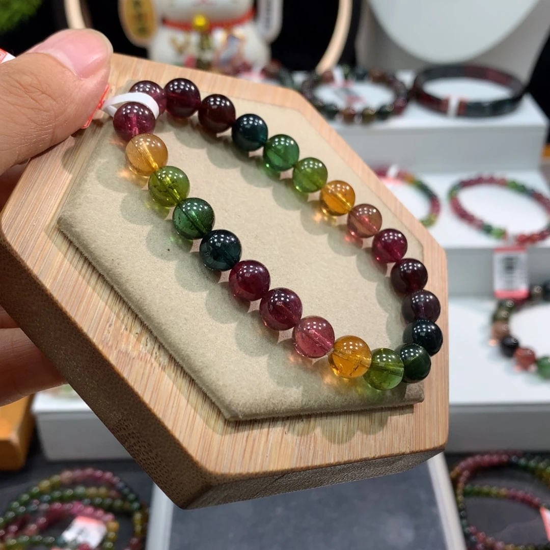 手链未镶嵌碧玺    8mm。