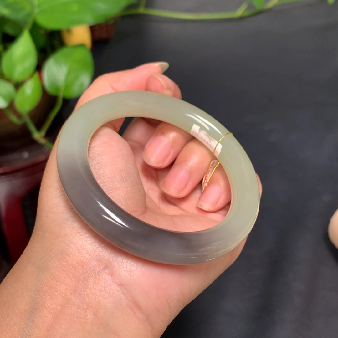 和田玉手镯未镶嵌55