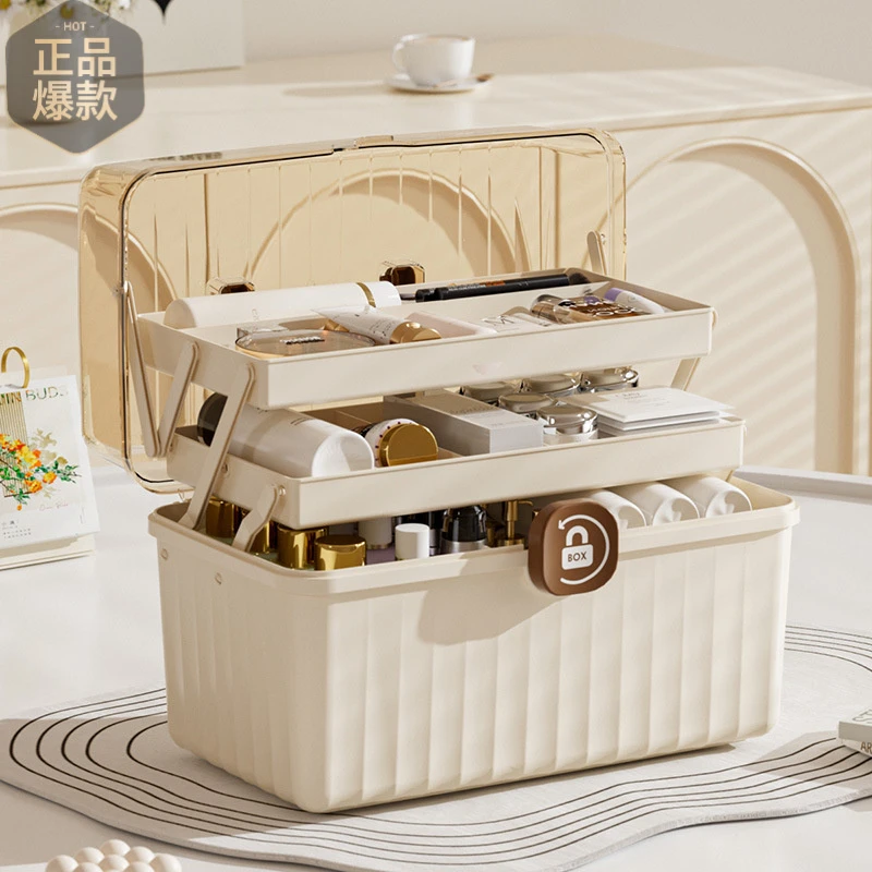 手提多层家庭装小药箱药物收纳盒医药箱家用大容量杂物急救医疗箱