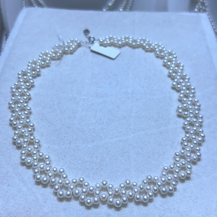银S925镶嵌淡水珍珠颈饰
