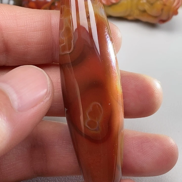 玛瑙/玉髓吊坠未镶嵌心**旧