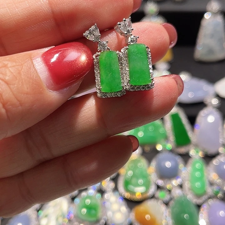 翡翠银S925镶嵌颈饰