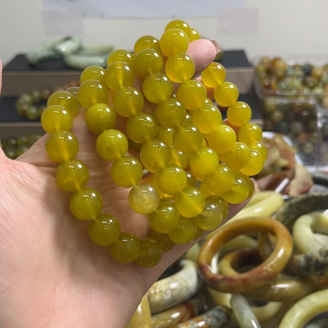 蛇纹石玉未镶嵌手链