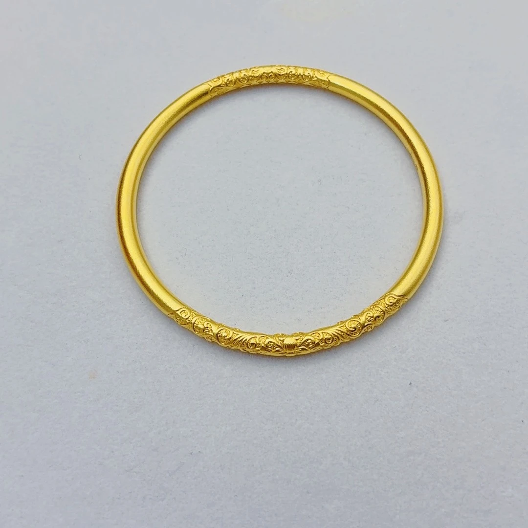 足银手镯 〖瑞鸣御品〗古法卷草纹手镯sz008手工复古实心