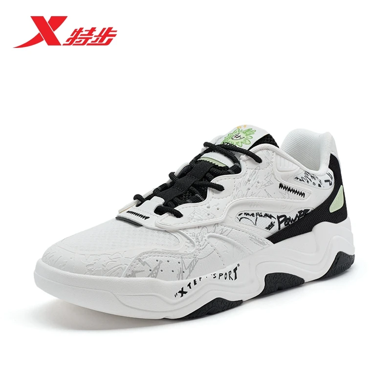 特步暗流3.0板鞋|男鞋夏季新款休闲鞋网面透气鞋976219310040