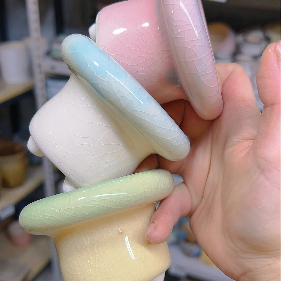 红陶陶瓷花盆当场满12包邮