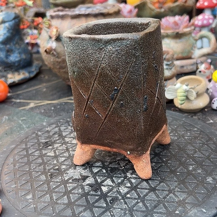 福利手工粗陶高温花盆