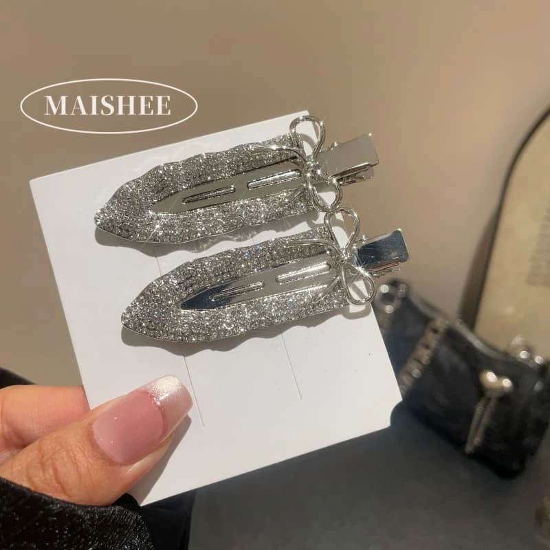 韩国东大门同款闪钻鸭嘴夹头饰女无痕小铲子发夹边夹子百搭Z0041