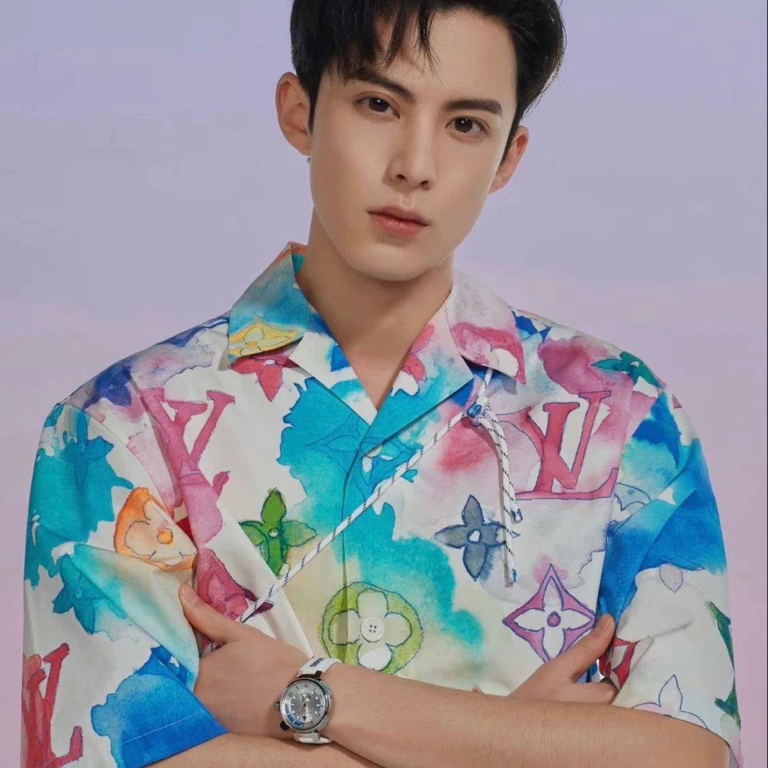 99新 LouisVuitton/路易威登 3608/水墨系列 Logo印花经典衬衫
