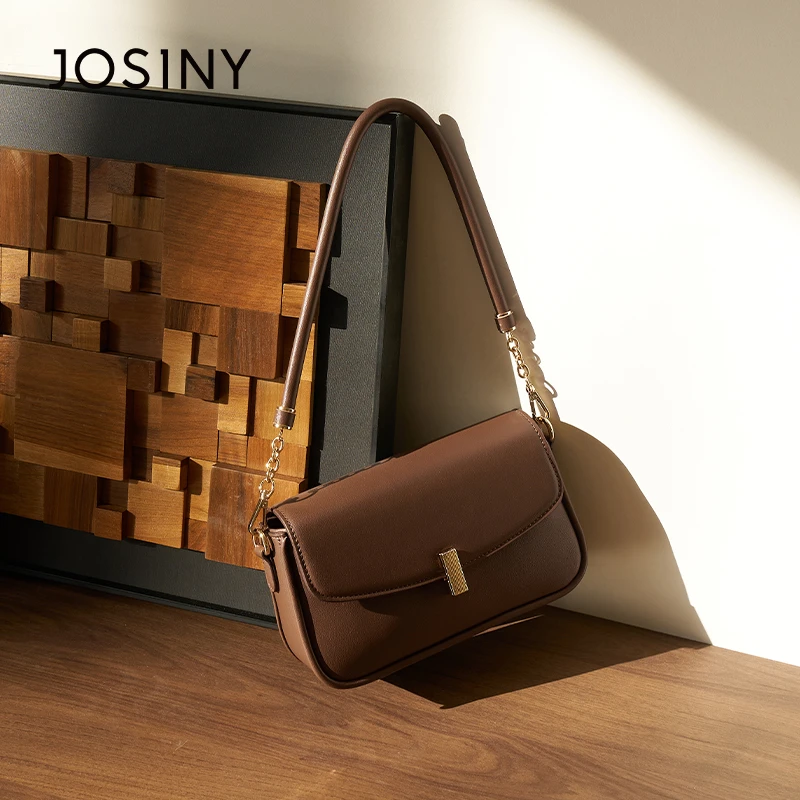 卓诗尼经典百搭通勤休闲时尚小众上班大容量单肩斜挎包