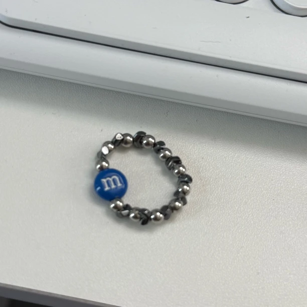 铜合金戒指 芽怼怼(高高) 戒指 蓝戒指