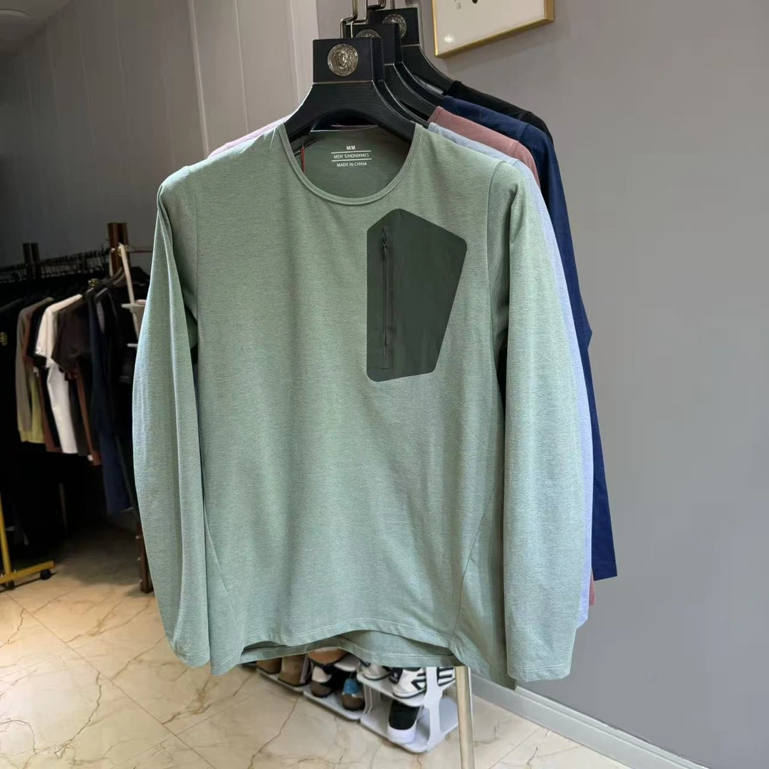 福利 茑平替 秋季户外男士机能速干透气运动长袖打底衫 T恤5610