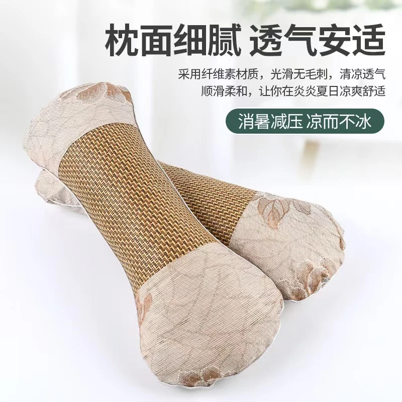艾草骨头枕【新款升级】夏季凉枕舒适睡眠专用凉枕保护颈椎低头族