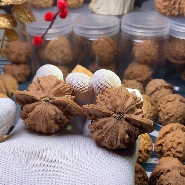 山***边文玩核桃吊坠盘龙纹全品