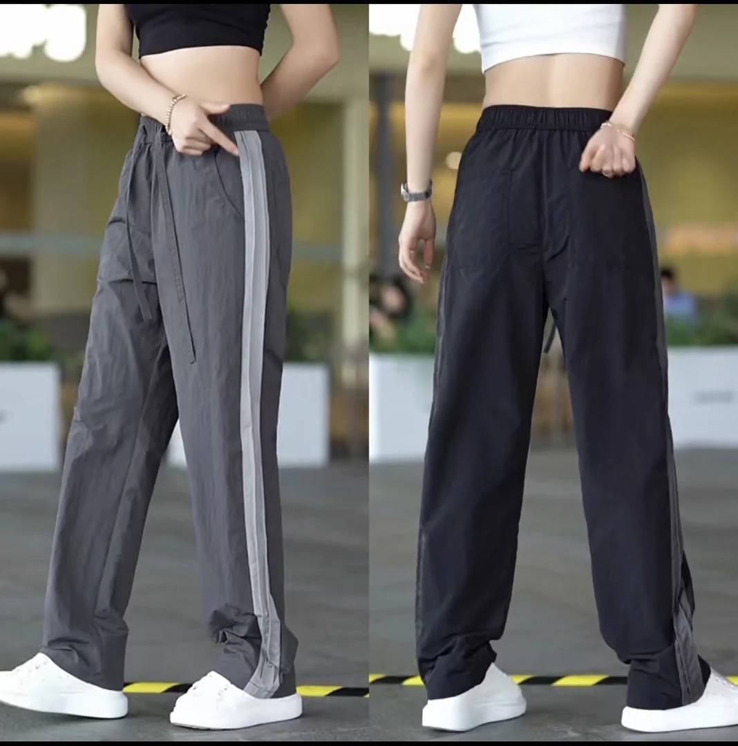 2025夏季新款休闲裤男宽松直筒松紧腰凉感速干百搭运动薄款男裤子