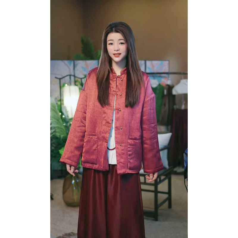 杯子家《粉皮龟蚕丝袄》秋冬保暖显瘦显白女款外套
