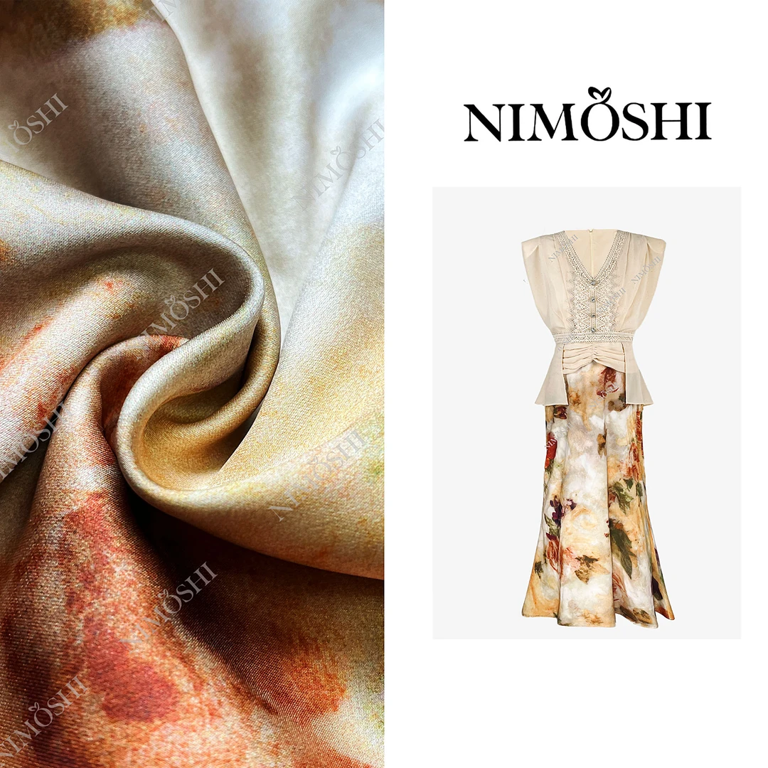 NIMOSHI【倩倩】夏季新款高级轻奢收腰减龄设计气质显瘦连衣裙Q2259