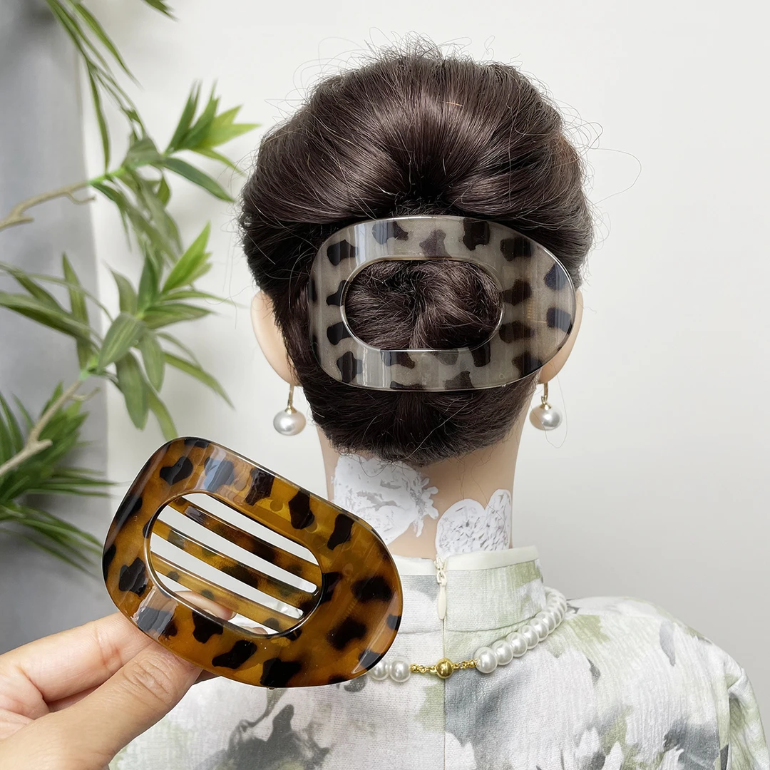 不硌头鲍鱼抓夹女圆形扁平后脑勺盘发夹扎发弧形马尾夹发夹饰品