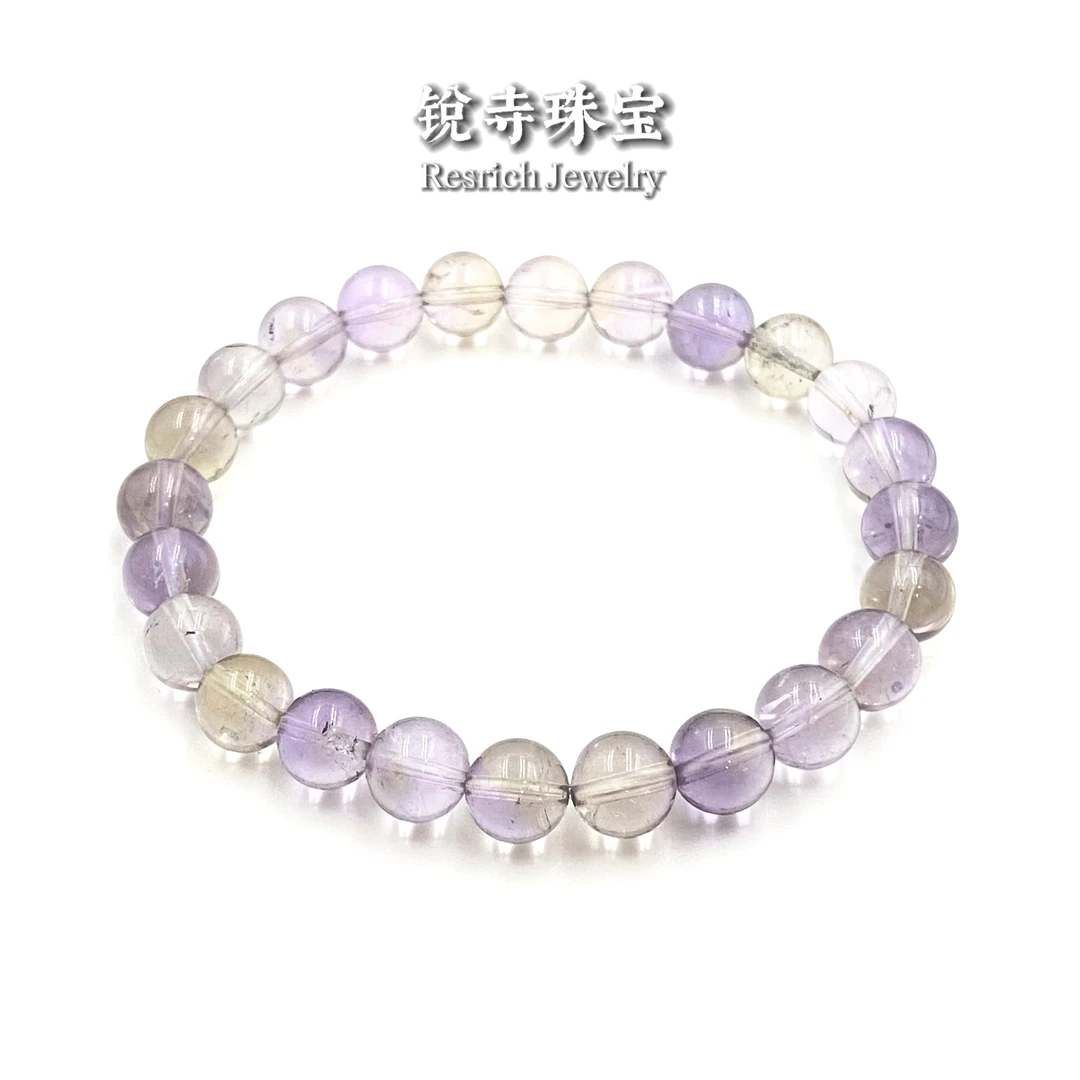 【破冰专属】必入款/玻利维亚紫黄晶拼接天然水晶手串-{多样性发货}