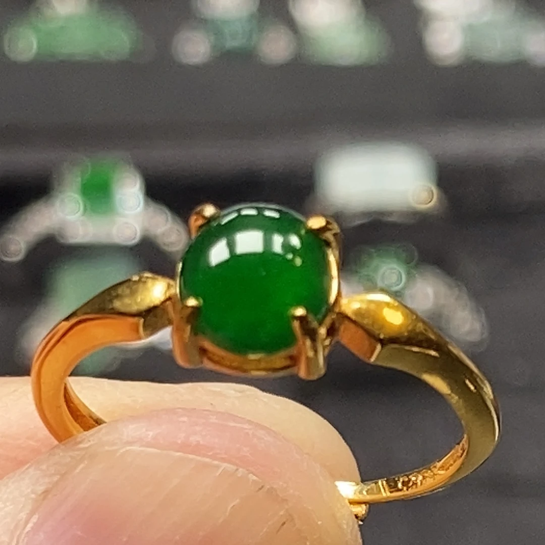 翡翠银S925镶嵌戒指