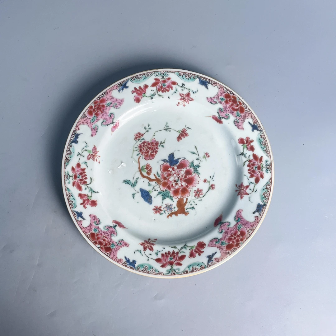 M25HF008016 - 清雍正粉彩花卉纹盘