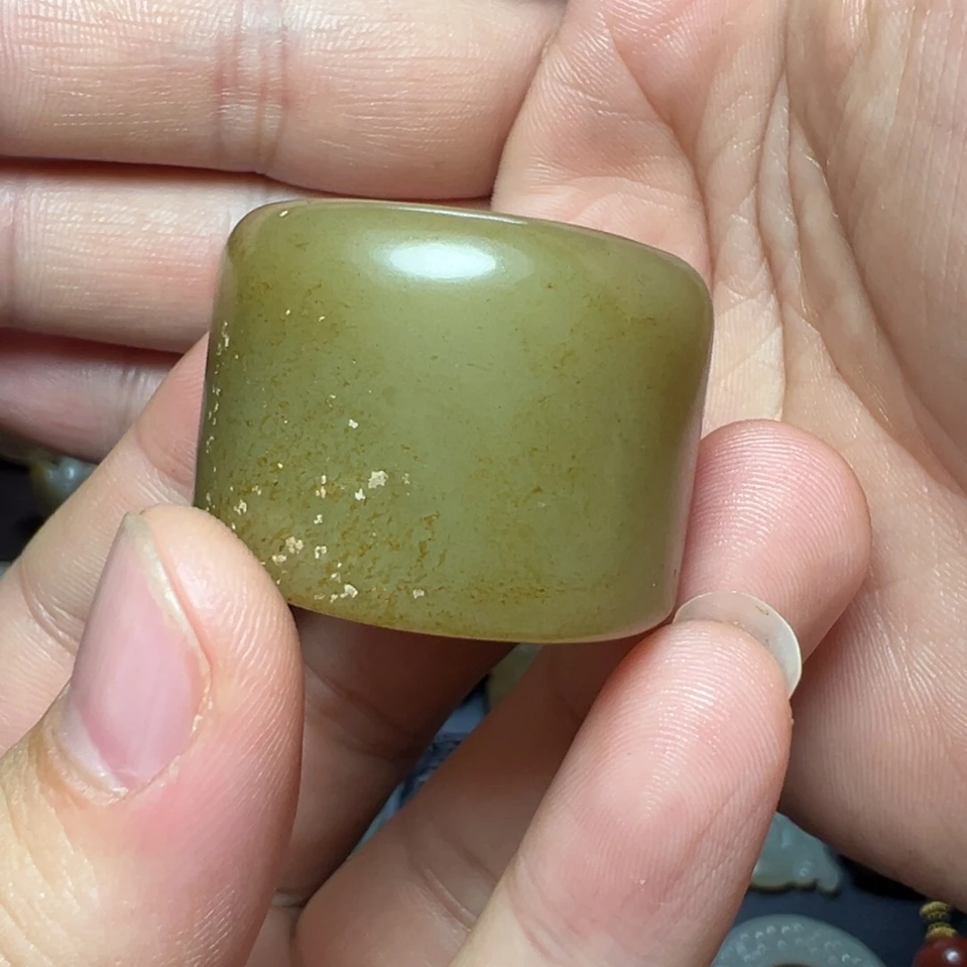 A***工摆件和田玉。扳指123