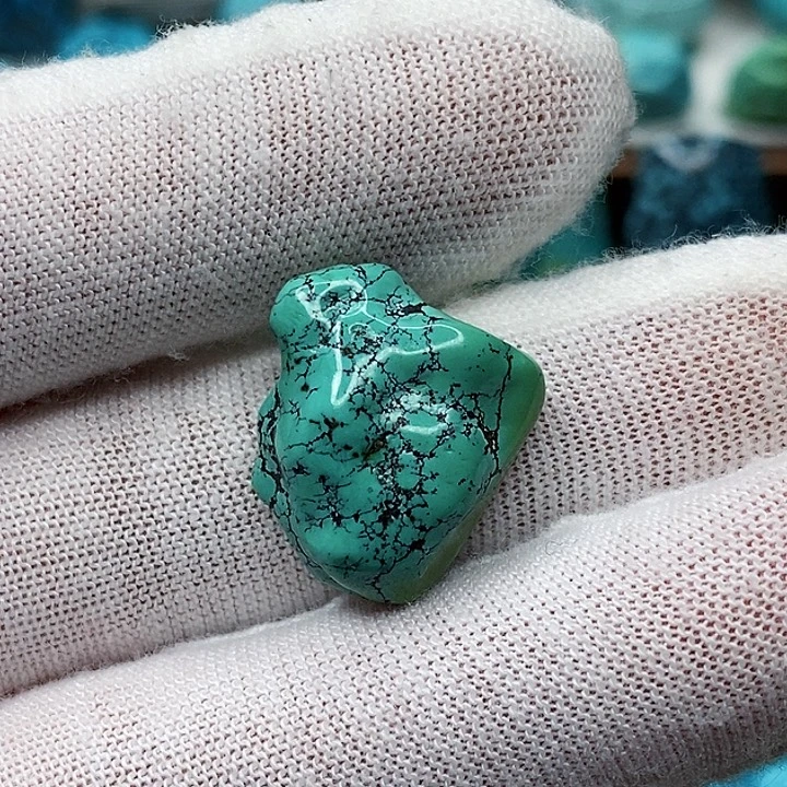 绿松石未镶嵌天然原矿 地大质检