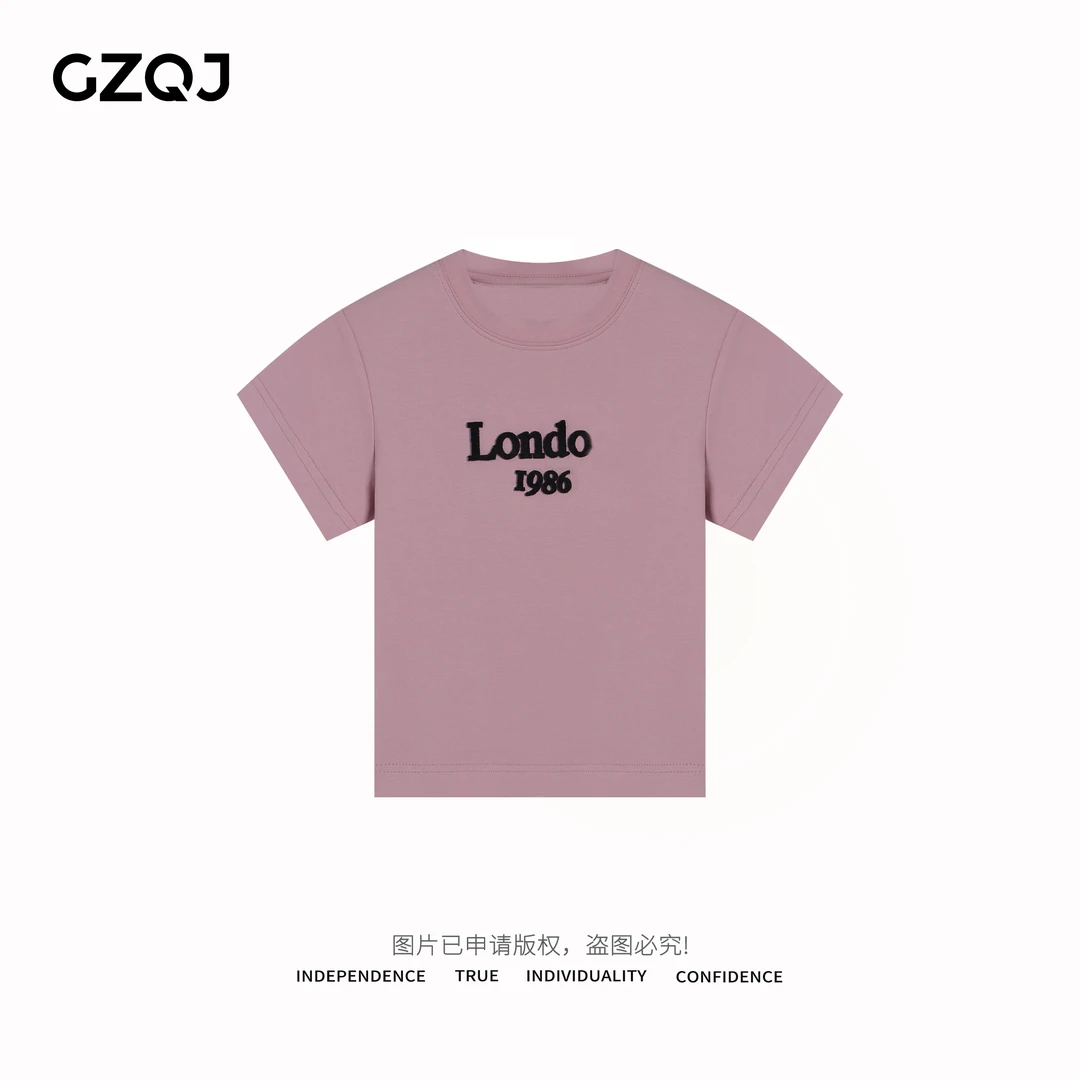 老琴私服 【伦敦日记】欧若风时尚百搭字母短袖T恤女 61106