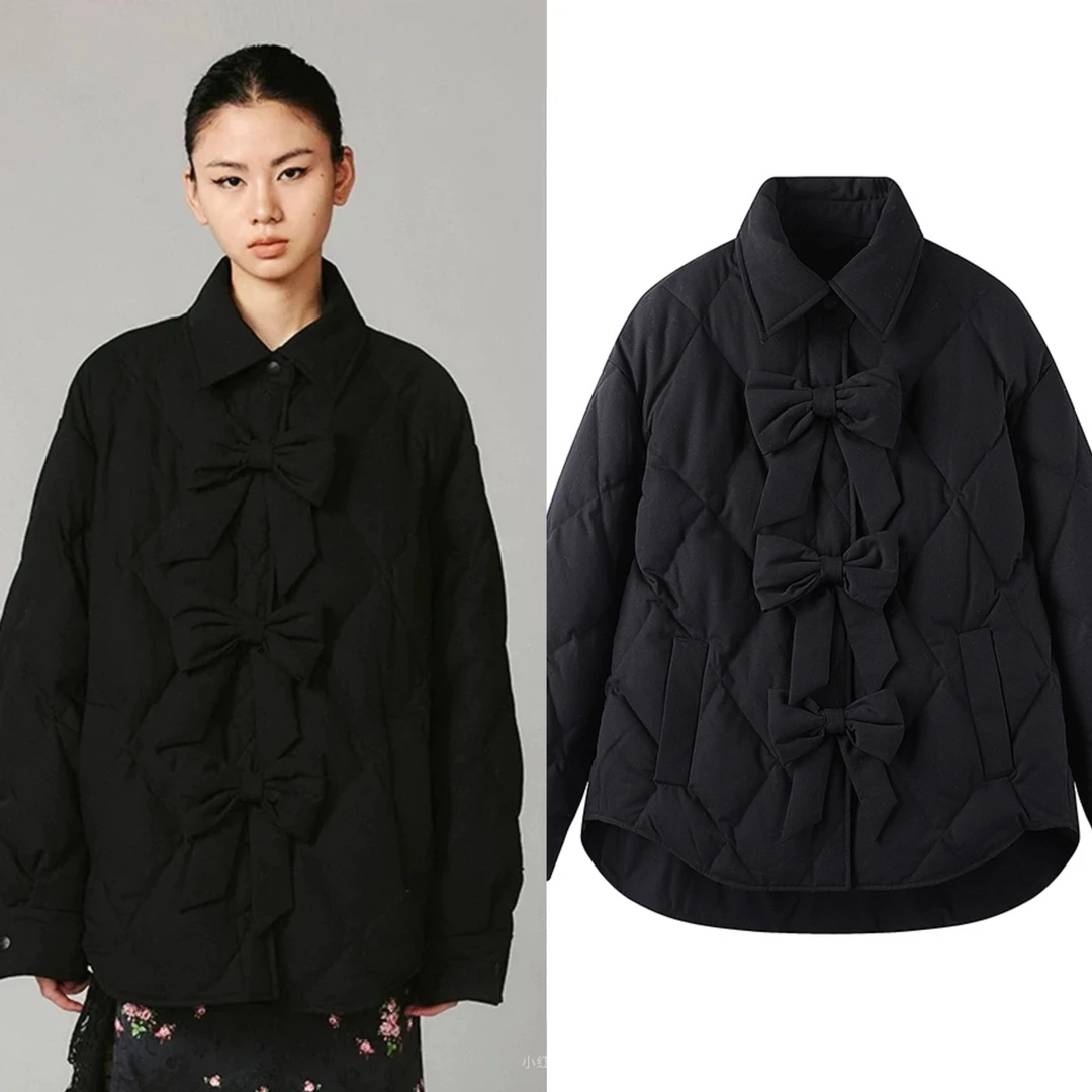 VO高定冬季福利蝴蝶结羽绒服