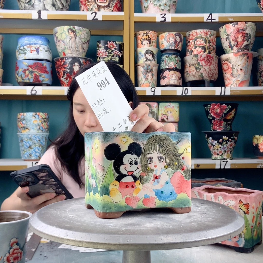 独***丶景德镇手工花盆994