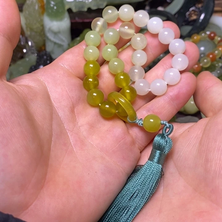 岫玉未镶嵌岫玉颈饰洒*