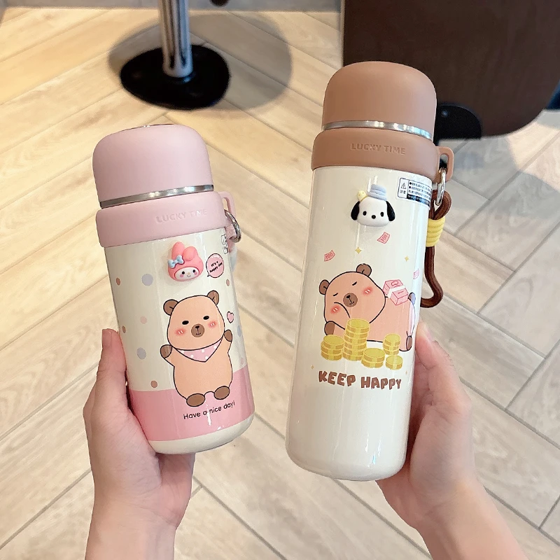保温杯女可爱学生上学专用杯2025新款大容量少女心便携带盖喝水杯