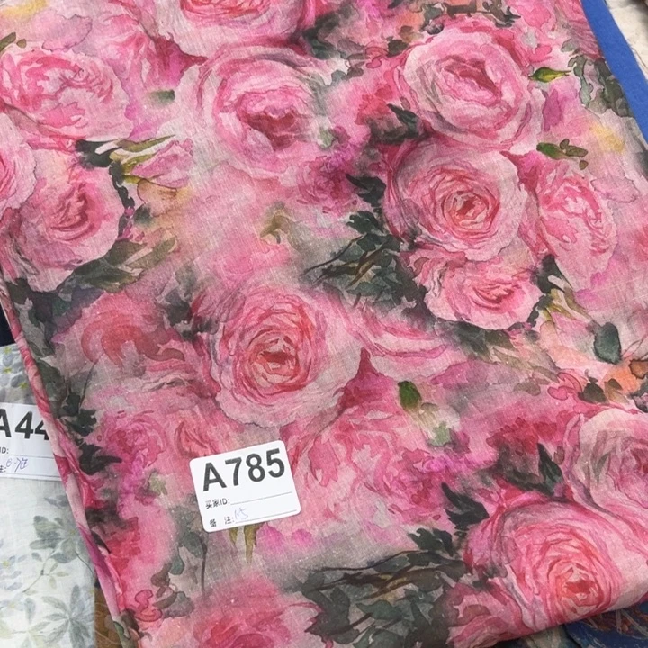 麻785粉玫瑰纯苎麻1.5米