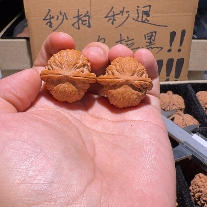 7***吊坠文玩核桃白狮子