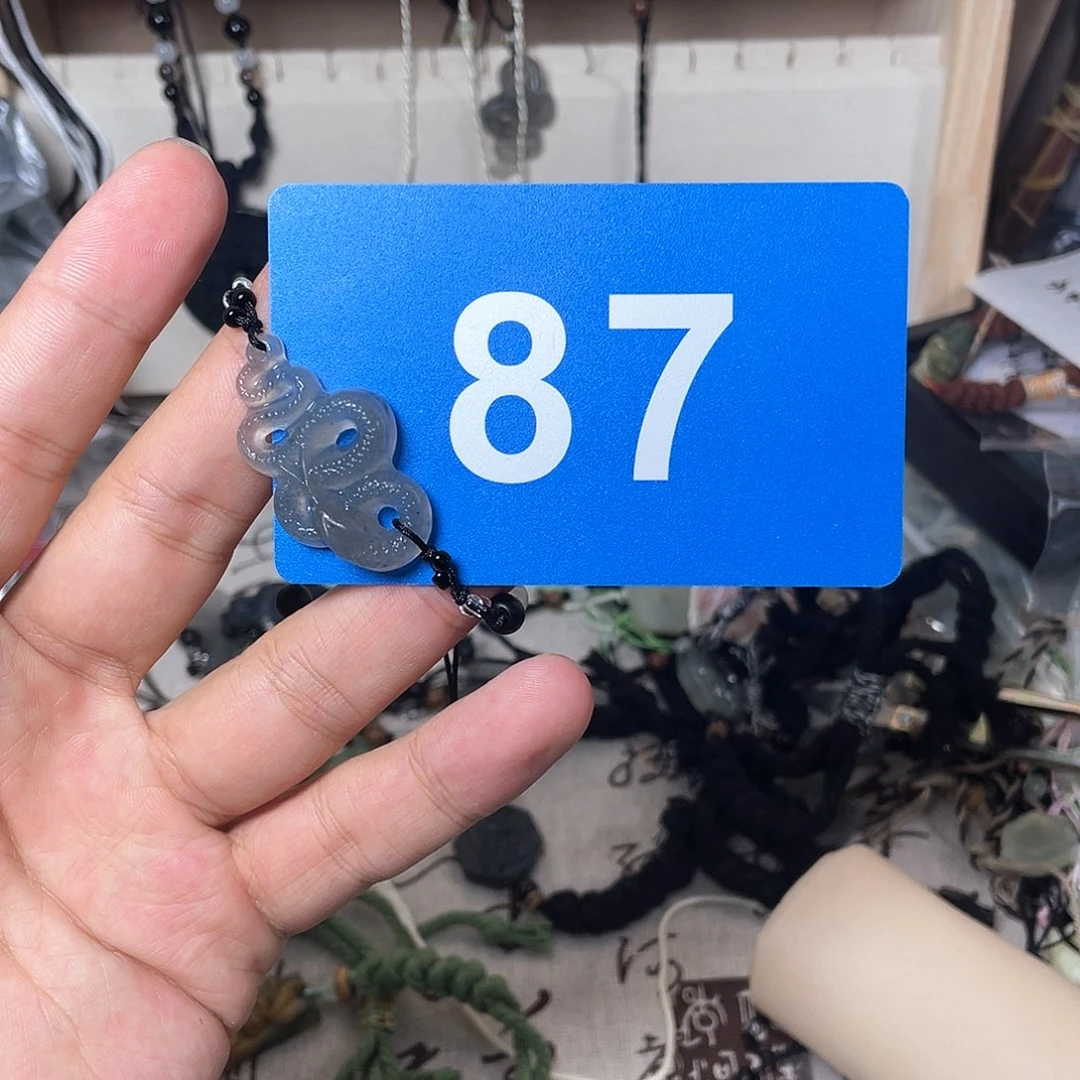 蛇纹石玉颈饰合金w****g