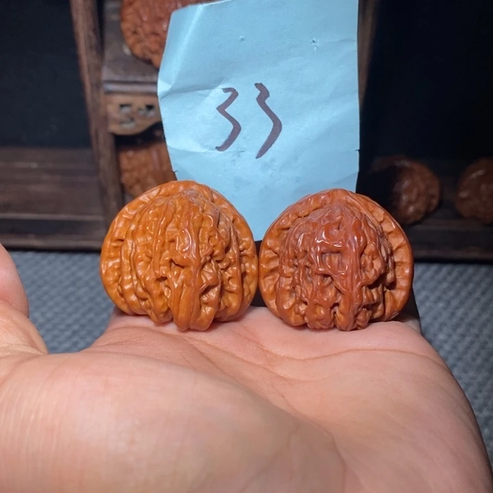 把件桃核40尺三角白