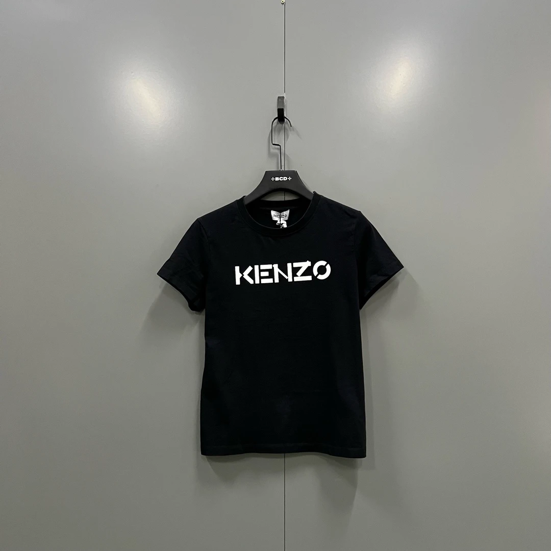 99新 maje c710  KENZO 黑色正面logo印花短袖 L码 016735