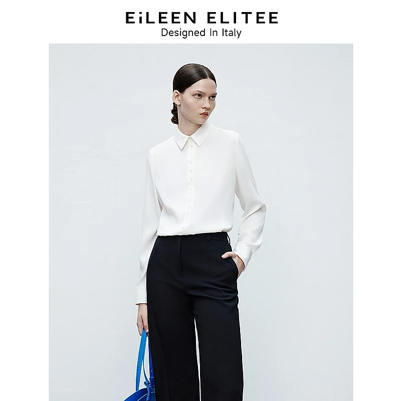 欧若智性风朗姿欧洲EiLEEN ELITEE翻领衬衫2025春新长袖通勤上衣