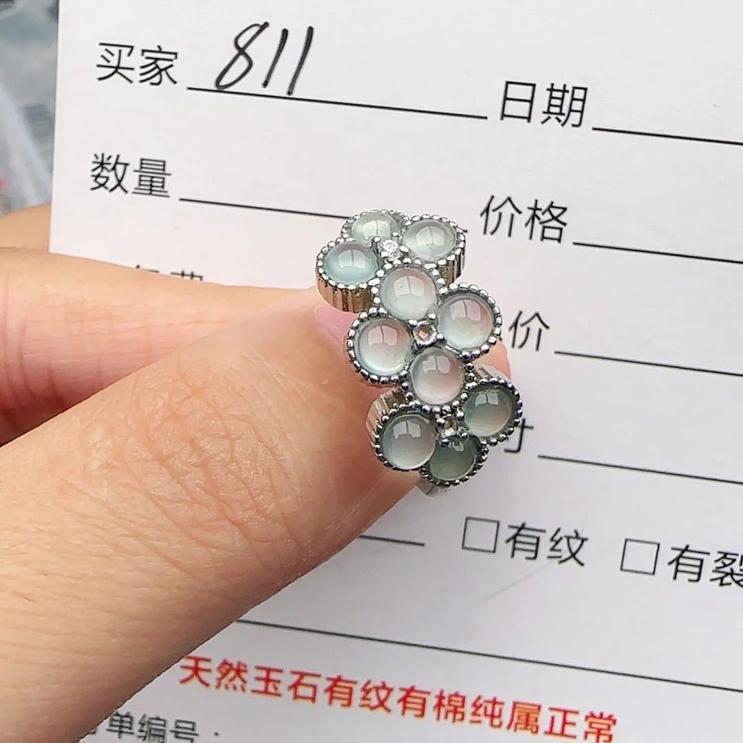 银S925镶嵌戒指翡翠