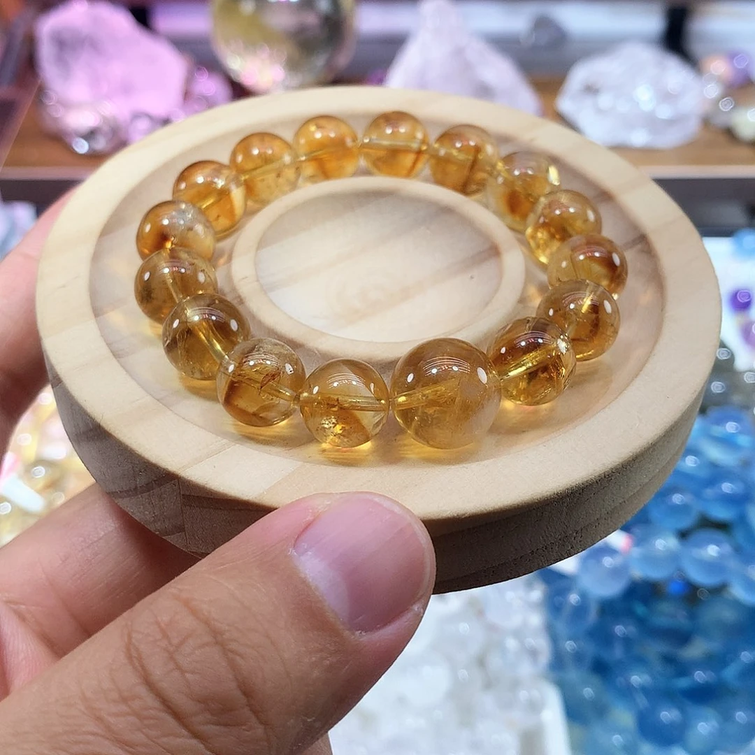 水晶手串未镶嵌黄塔晶