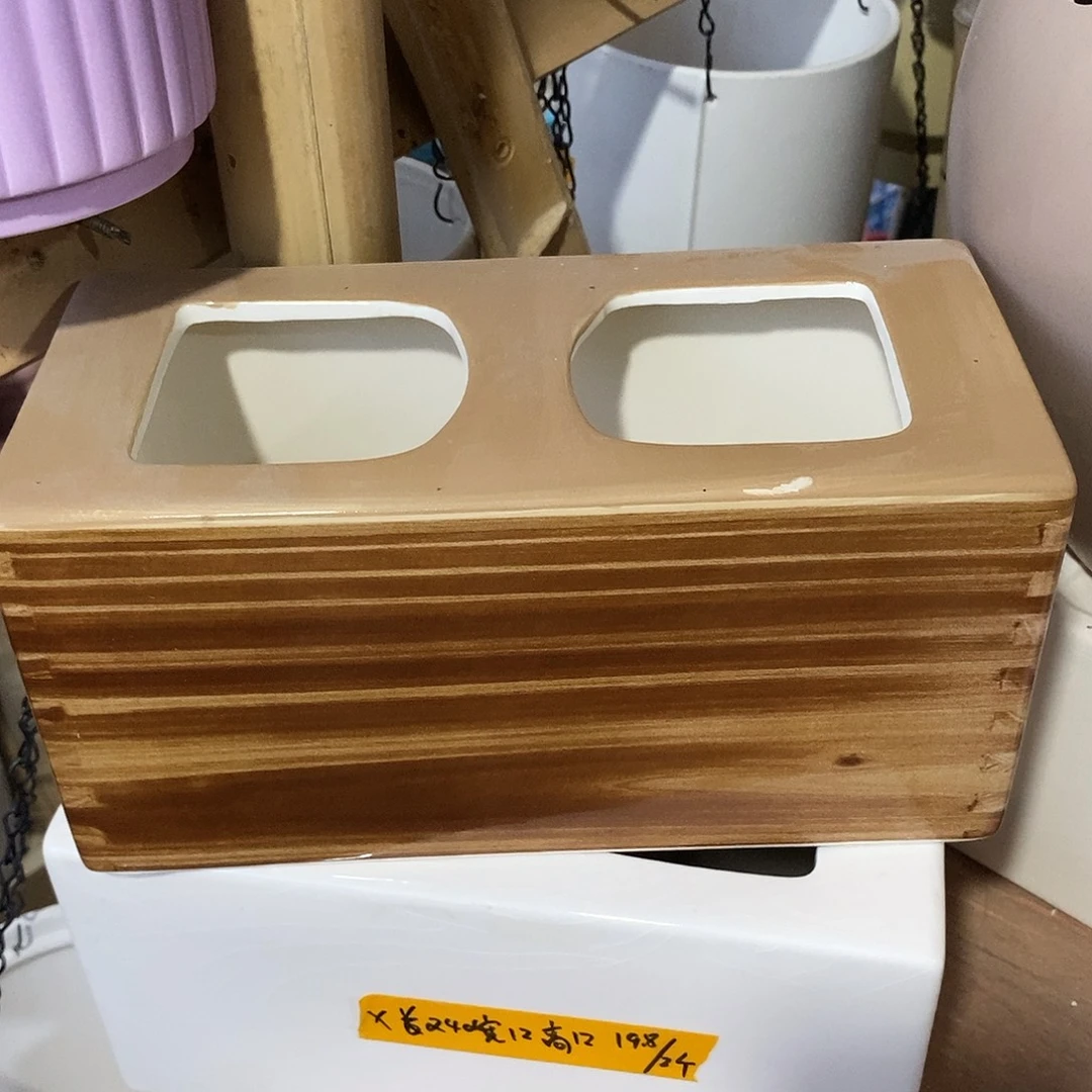 摆件陶盆有孔 瑕疵介意勿拍