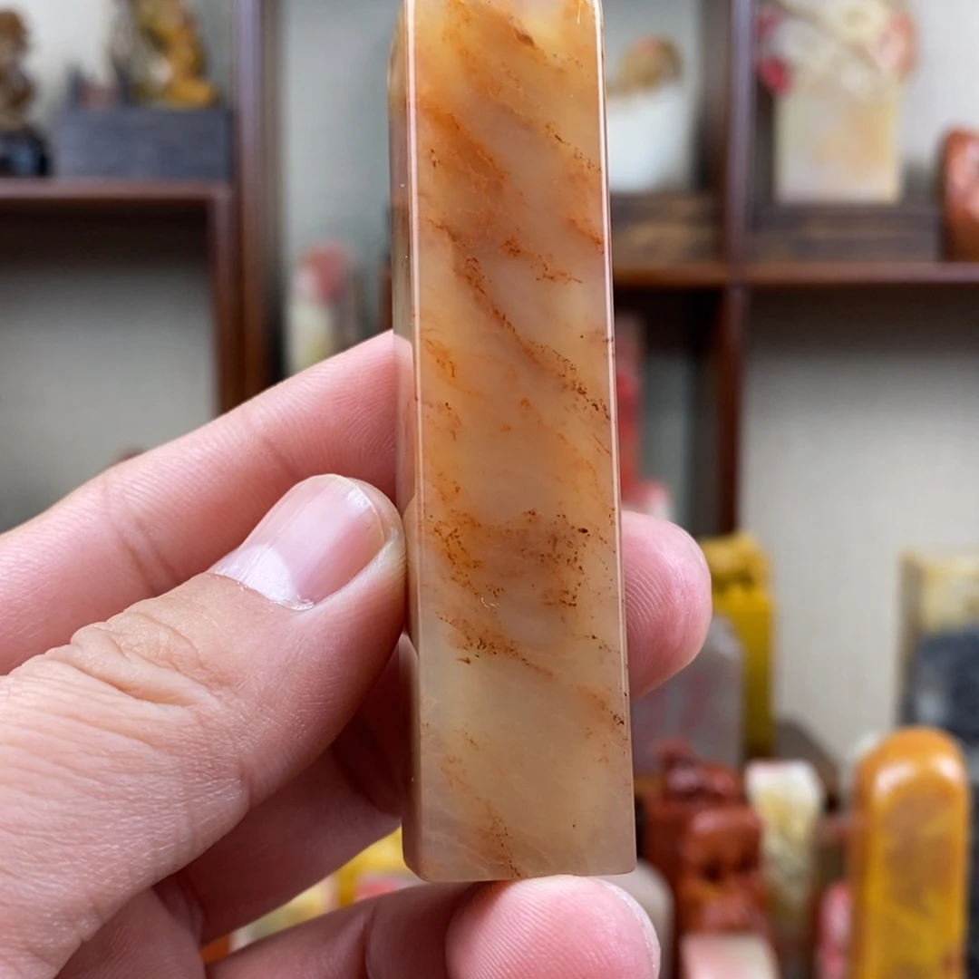 印石巴林石巴林石红花冻1.7正章