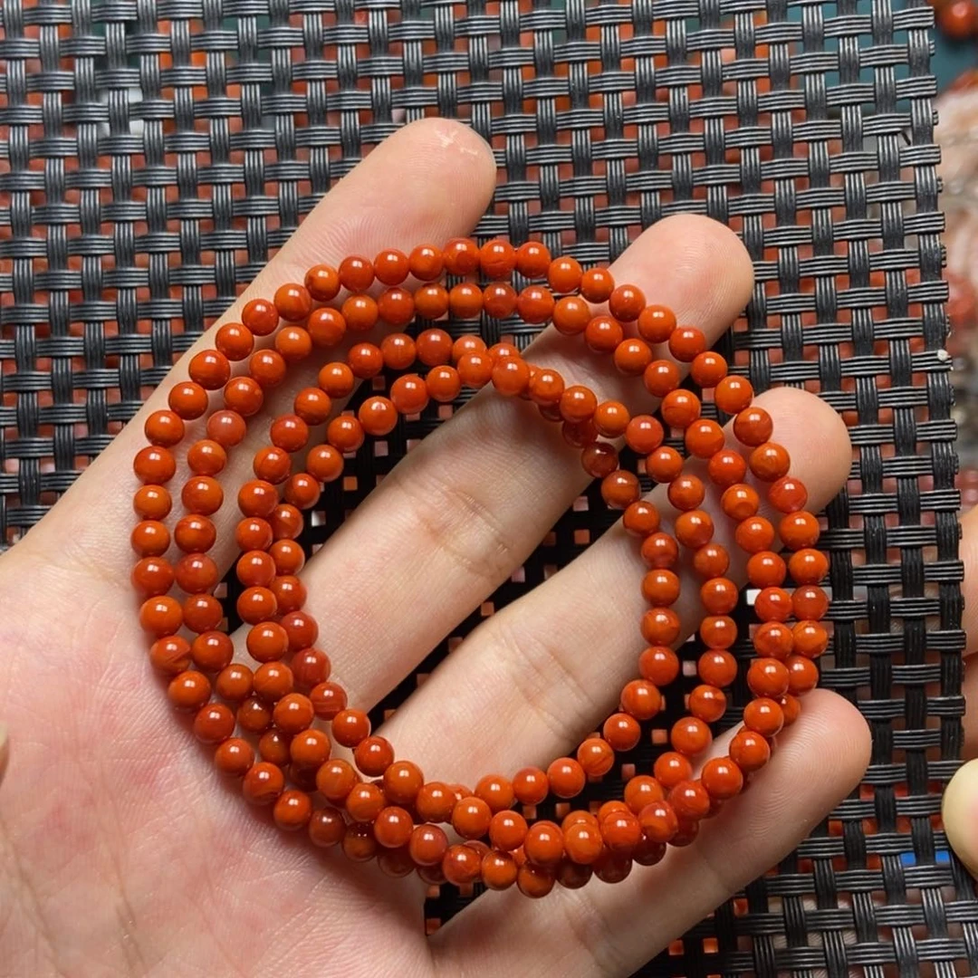 南红玛瑙未镶嵌手链4mm