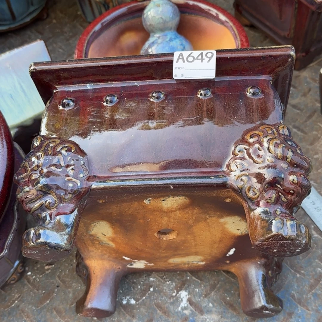 大***川紫砂花盆649瑕疵品